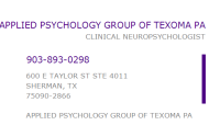 Applied psychology group of texoma