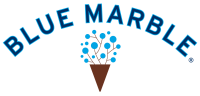 Blue marble ice cream