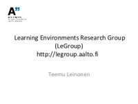 New learning environments | rubida research