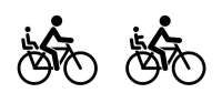 People on bicycles