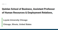 Working as a associate professor teaching human resources.