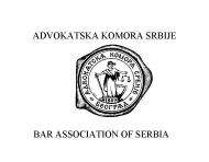 Advokatska komora srbije / bar association of serbia