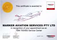 Marker aviation services pty ltd