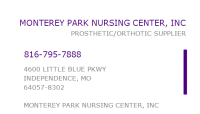 Monterey park nursing center, inc