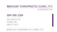 Benchley chiropractic clinic