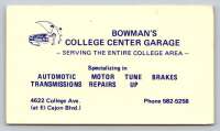 Bowmans College Center Garage