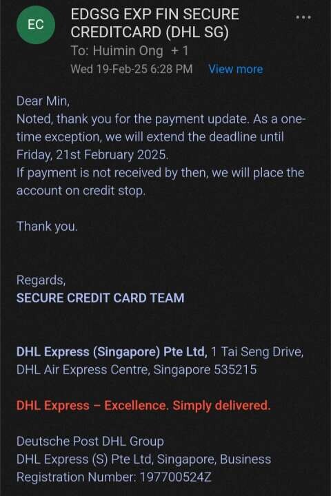 Review DHL Express Singapore image 357603